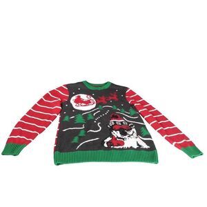 Ugly‎ Christmas Sweater Knit Pullover Sweater Polar Bear Santa Stripes Size S